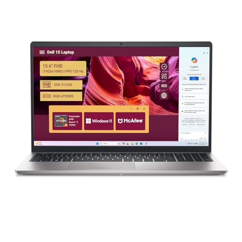 [COM80115] Laptop dell 15.6 dc15255 amd r5-7520u ram 8gb ssd 512gb w11h 1y carry in