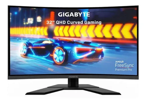 [MNS36524-OB] Monitor Gamer Curvo Gigabyte G32QC LED 31.5" Quad HD FreeSync 165Hz HDMI
