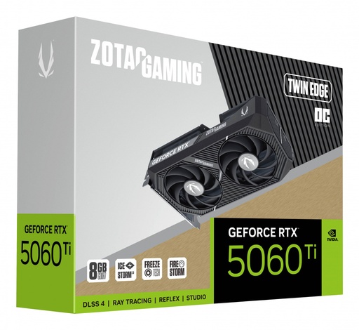 [VID71037] Tarjeta de video zotac zt-b50610h-10m rtx 5060ti twin edge oc 8gb gddr7 2602 mhz pcie 5 hdmi 3*dp 2*fan