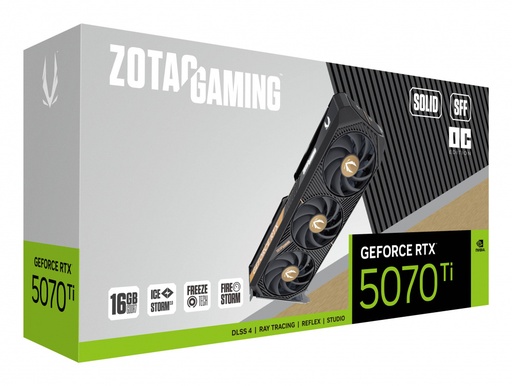 [VID71040] Tarjeta de video zotac zt-b50710j3-10p rtx 5070ti solid sff oc 16gb gddr7 2482 mhz hdmi pcie 5 3*fan