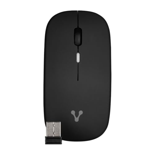 [KNM182934] Mouse vorago inalambrico 2.4 ghz hasta 1600 dpi recargable negro rgb mo-307