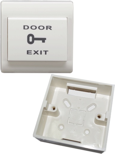 [SEC2591] Botón Liberador YLI PBK-812 Para Control De Acceso Incluye Caja Para Instalación