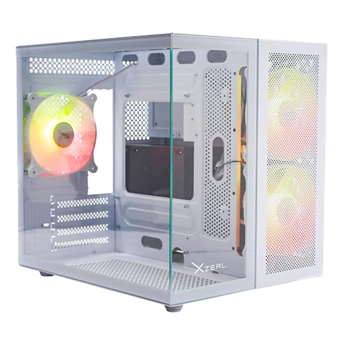 [ACC20122717] Gabinete Xzeal CXi1, Mini-Tower, Micro-ATX/Mini-ITX, USB 2.0/3.0, sin Fuente, 3 Ventiladores Instalados, Blanco