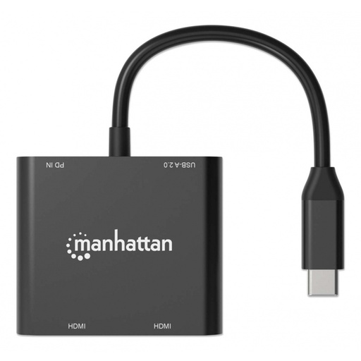 [WIR88811] Adaptador USB C Manhattan 154321 USB C Macho - HDMI Hembra 15cm