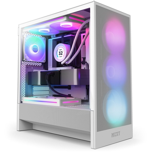 [CAB29525] Gabinete NZXT H5 Flow RGB, Midi-Tower ATX/EATX/Micro-ATX/Mini-ITX USB 3.0 Sin Fuente 2 Ventiladores Instalados