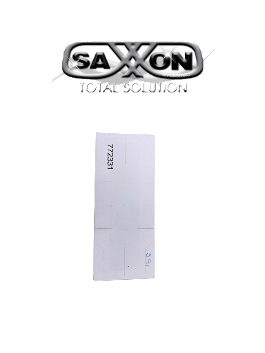 [SEC2615] Saxxon thf02 - tag de papel adherible / altas temperaturas / compatible con ast151002 & ast151003