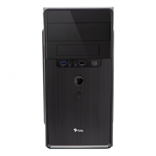 [CAB27045-OB] Gabinete Stylos Gabinete Mini Mid-Tower Micro ATX/Micro-ITX USB 3.0 Con Fuente 500W
