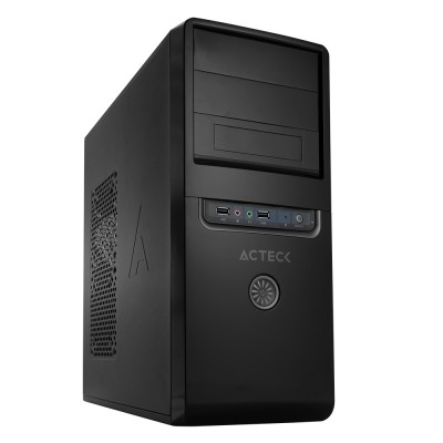 [CAB25-OB] Gabinete Acteck Dassel P-502 Midi-Tower ATX micro-ATX USB 2.0 con Fuente de 500W