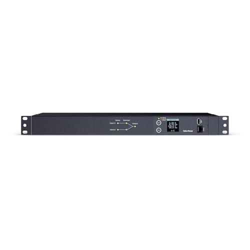 [CAB29532] Pdu ats (fuente redundante auto-transferible) medible, para distribución de energía, 2 entradas 120 vca nema5-15p, con 10 salidas nema 5-15r, horizontal 19in, 1ur