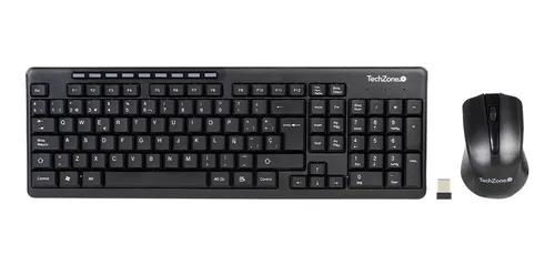 [ACC1086-OB] Kit de Teclado y Mouse Techzone TZ16COMB01-INA RF Inalámbrico Español