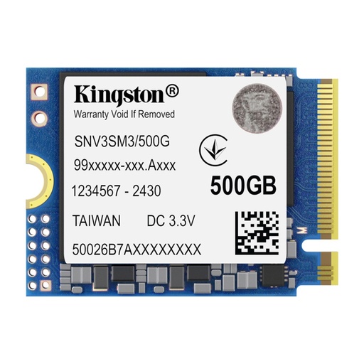 [SNR139527] Unidad SSD Kingston SNV3SM3/500G NVMe 500GB M.2 3000 MB/s Escritura 5000 MB/s Lectura PCI Express 4.0