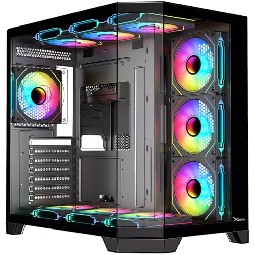 [ACC20122818] Gabinete gamer xzeal x-tron mid tower atx xzgaxt1b panel der. vidrio + metal 2xusb1.0+1xusd3. +3.5 mm+4 argb -