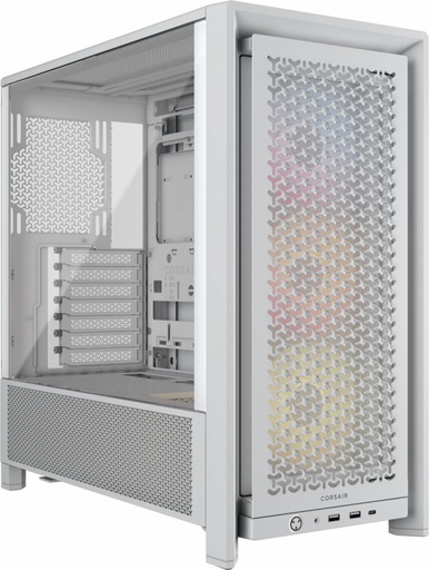 [CAB29575] Gabinete Corsair FRAME 4000D RS ARGB, Midi-Tower, ATX/EATX/Micro-ATX/Mini-ITX, USB 3.0, sin Fuente, 3 Ventiladores Instalados, Blanco