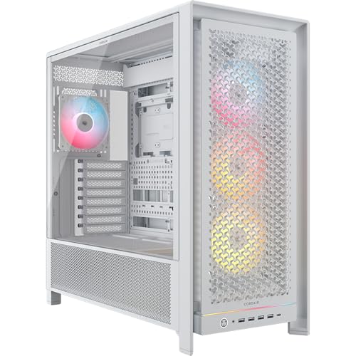 [CAB29579] Gabinete corsair cc-9011310-ww 5000d frame blanco argb cristal templado med-torre sin fuente