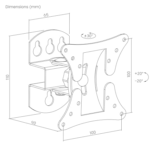 [SEC108667] Soporte monitor manhattan p/1 monitor 13 a 32 pared articulado