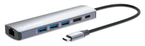 [ACC20122952] Manhattan Hub USB-C - HDMI, RJ-45, USB-A 3.0, USB-C, 5 Gbit/s