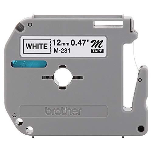 [PRI42213] Cinta brother m231 no laminada negro sobre blanco 12mmx8m compatibilidad pt85 