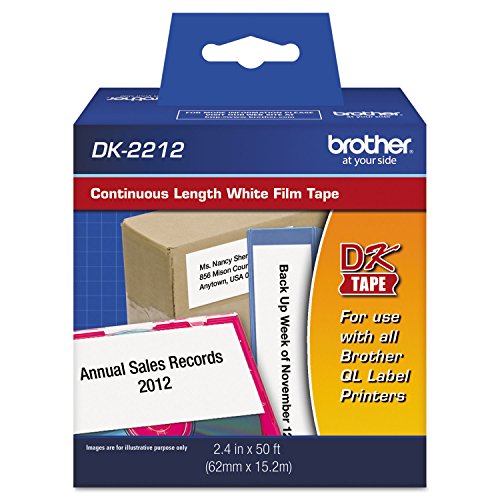 [PRI42214] Cinta etiquetadora brother dk2212 papel negro sobre blanco de longitud continua 29mm x 15m
