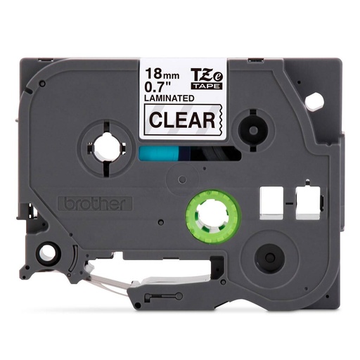 [PRI42391] Cinta Térmica Directa Brother TZE141G Negro sobre Transparente 18 mmx8 m