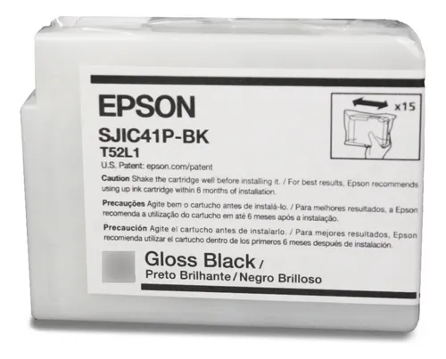 [PRI42525] Cartucho Epson SJIC41P-BK, Negro Brillante