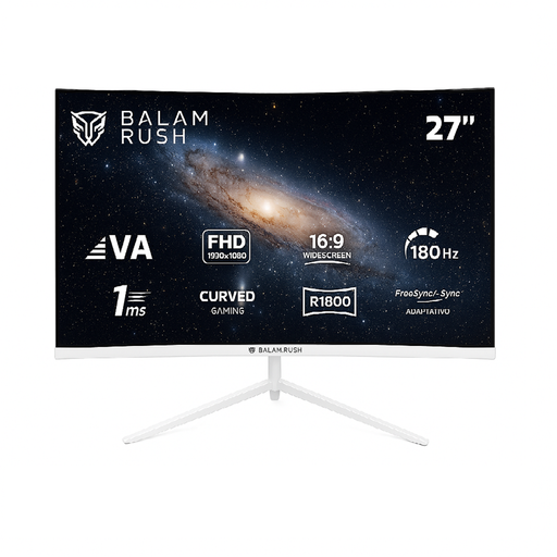 [MNS39526] Monitor Gamer Curvo Acteck BALAM RUSH Andromeda LED 27" Full HD G-Sync/FreeSync 180Hz HDMI/DisplayPort