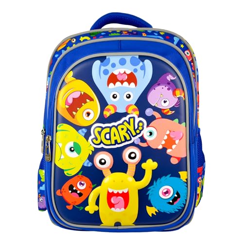 [ACC20123028] Pc-085089 mochila escolar para niños múltiples compartimentos modelo kiddo monstruos | perfect choice: diseñada para brindar comodidad -