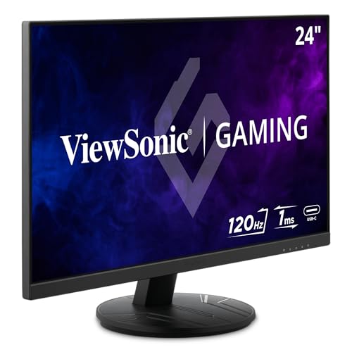[MNS39534] Monitor viewsonic gamer vx2416a, 1920 x 1080, full hd, 120 hz, 1 ms tiempo de respuesta, con altavoces, usb c, hdmi, display port, 3 años de garantia
