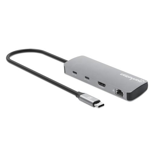 [ACC20123092] Docking Station Manhattan 190459 USB-C - 2x USB C 3.0 3x USB A 3.0 1x HDMI 1x RJ-45 MicroSD/SD