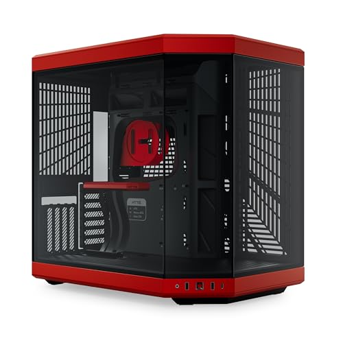 [CAB29654] Gabinete hyte cs-hyte-y70-br y70 edicion estandar hyte media torre cable riser incl negro/rojo