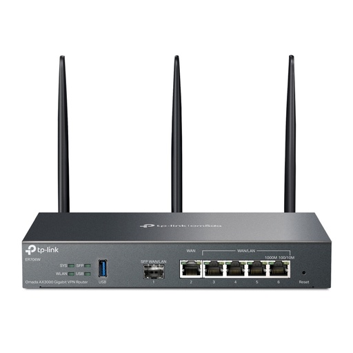 [NET304485] Router TP-Link Gigabit Ethernet Omada AX3000 Alámbrico 2402 Mbit/s 2.4GHz con 3 Antenas Externas de 3.4dBi 