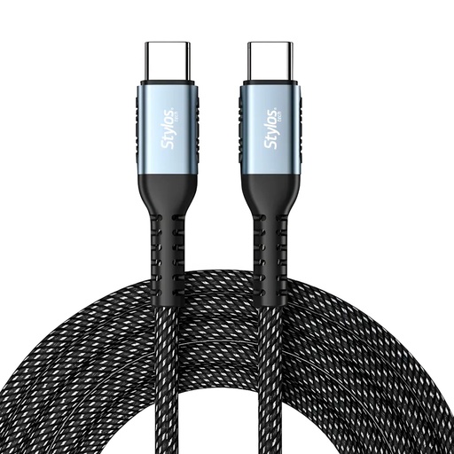 [WIR89079] Cable De Carga Rápida Stylos STACC01B / USB C - USB C 2m / STACC01B