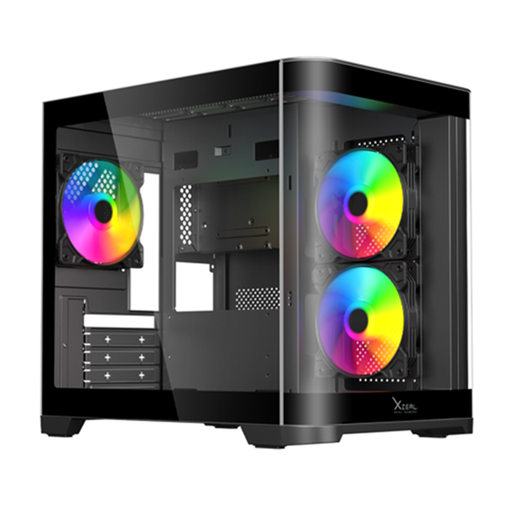 [CAB29697] Gabinete Xzeal XZGAMC3B Mini-Tower Micro-ATX/Mini-ITX USB 2.0/3.0 Sin Fuente 3 Ventiladores Instalados