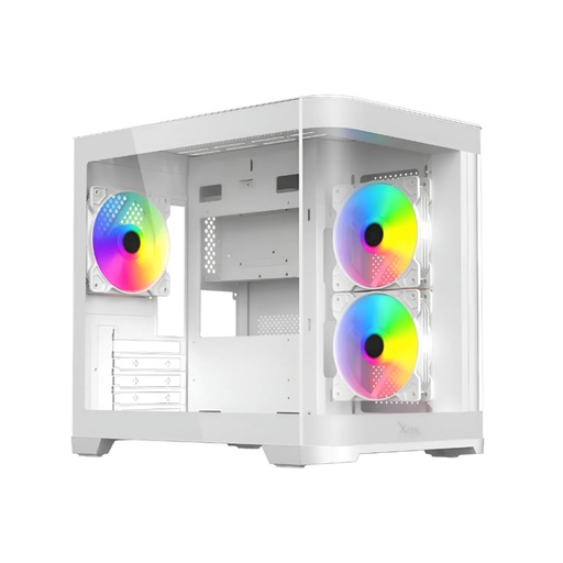 [CAB29698] Gabinete Xzeal XZGAMC3W Midi-Tower Micro-ATX/Mini-ITX USB 2.0 Sin Fuente 3 Ventiladores Instalados