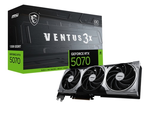 [VID717138] Tarjeta de Video MSI NVIDIA GeForce RTX 5070 VENTUS 3X OC, 12GB 192-bit GDDR7, PCI Express x16 5.0