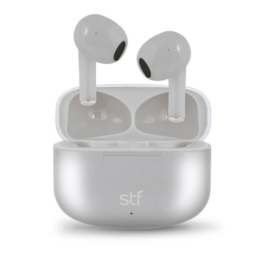 [AUD74987] STF Audífonos Intrauriculares True Wireless con Micrófono Aurum, Bluetooth, Inalámbrico, Gris