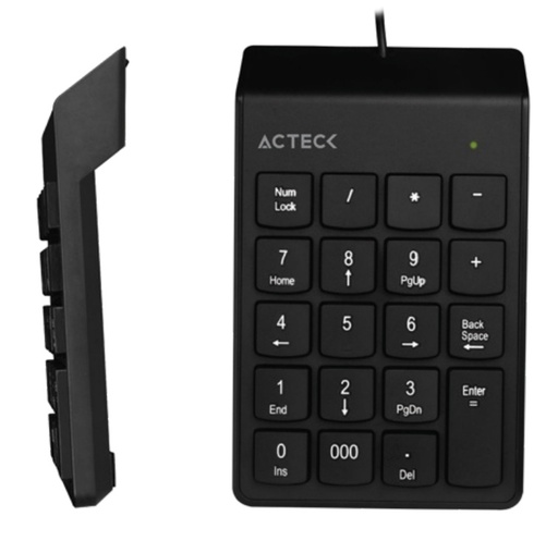 [KNM183003] Acteck Teclado Numérico TN220, Alámbrico, USB, Negro