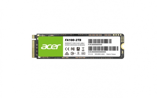[SSD103] Unidad SSD Acer FA100 NVMe 2TB PCI Express 3.0 M.2