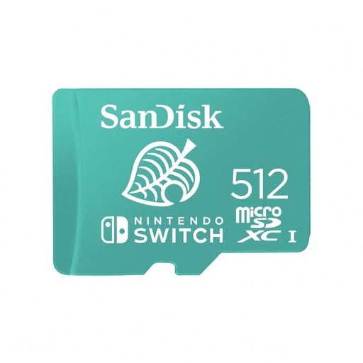 [SNR593471] Memoria Flash SanDisk SDSQXAO-512G-GNCZN, 512GB MicroSDXC Class 3 (U3), para Nintendo Switch