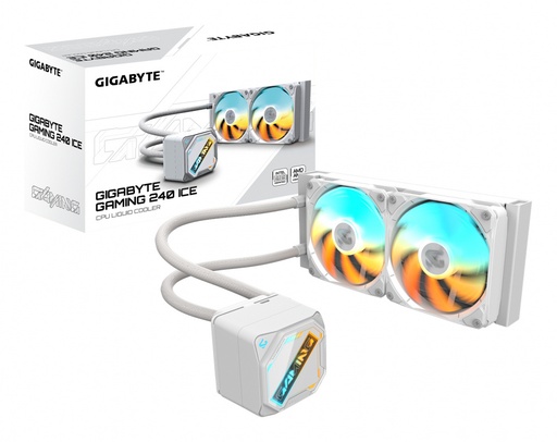 [COO100908] Gigabyte GAMING 240 ICE Enfriamiento Líquido para CPU, 2x 120mm, hasta 2200RPM, Blanco