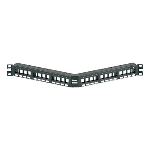 [WIR89174] Panel de parcheo modular keystone (sin conectores), angulado, de 24 puertos, 1ur