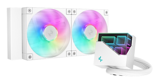 [COO100913] DeepCool LT240 Enfriamiento Líquido para CPU, 2x 120mm, hasta 2400RPM, Blanco