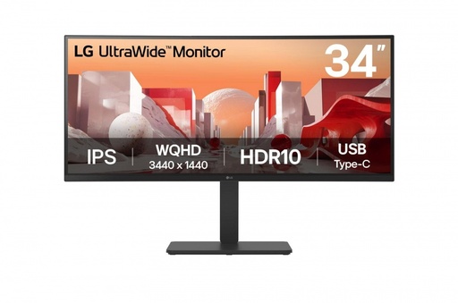 [MNS39761] Monitor Curvo LG 34BA75QE-B LCD 34", 3440x1440 Ultra Wide Quad HD, 60Hz, HDMI/DisplayPort, Bocinas Integradas, Negro
