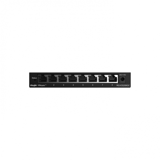 [NET304696] Switch Ruijie Gigabit Ethernet RG-ES208GC, 8x RJ-45 10/100/1000Mbps, 16 Gbit/s, 4.000 Entradas - Administrable