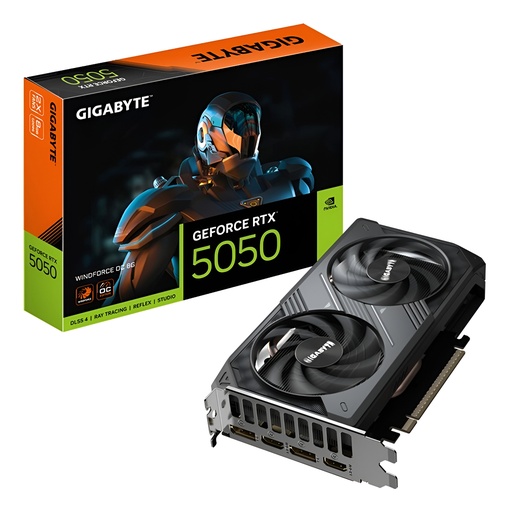 [ACC20123398] Tarjeta de video gigabyte nvidia geforce rtx 5050 windforce oc, 8g 128-bit  gddr6, pci express 5.0