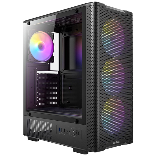 [CAB29749] Gabinete antec vx310 argb midi tower, vent. 3x 120 mm, vent. 1x 120 mm, psu no negro