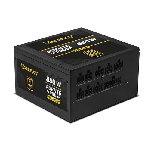 [POW55671] Fuente de Poder Ocelot Gaming OPS850 80 PLUS Gold ATX Modular 24-pin ATX 120mm 850W 