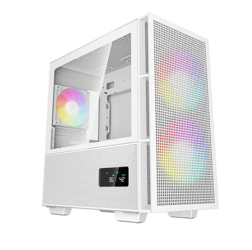 [CAB29760] Gabinete DeepCool CH360, Micro-Tower, Micro-ATX/Mini-ITX, USB 3.0, sin Fuente, 3 Ventiladores Instalados, Blanco