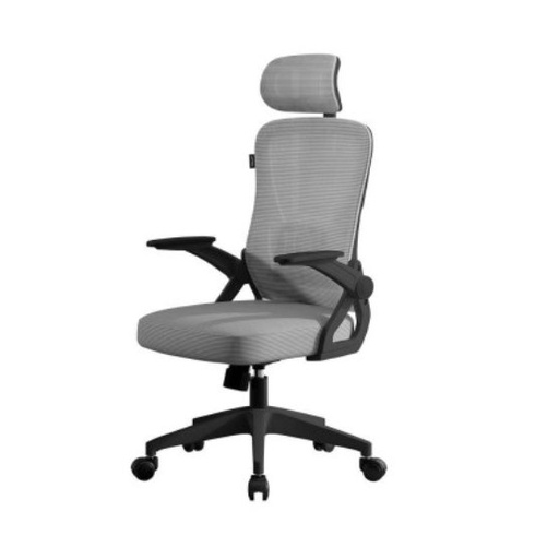 [OFF70866] Acteck Silla Flux Core EC303HR, Respaldo de malla, Reposabrazos Abatible, Gris
