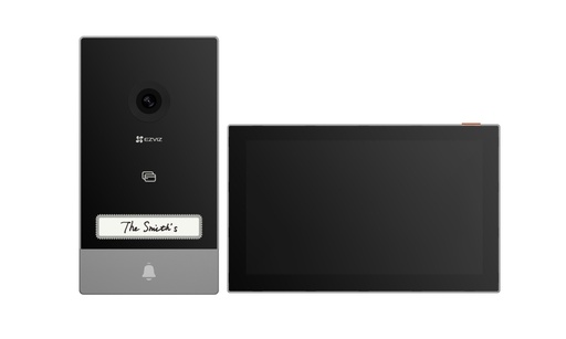 [SEC109775] Ezviz Videoportero/Interfon HP7, 7", Altavoz, Alámbrico/Inalámbrico, Negro/Plata
