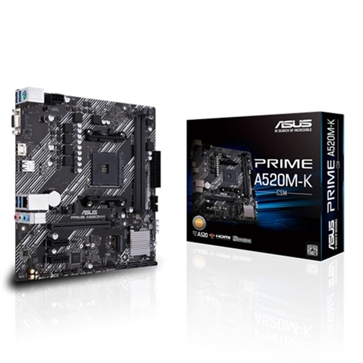 [MOB70988] Tarjeta Madre Asus Prime A520M K CSM Micro ATX AM4 64GB DDR4 HDMI